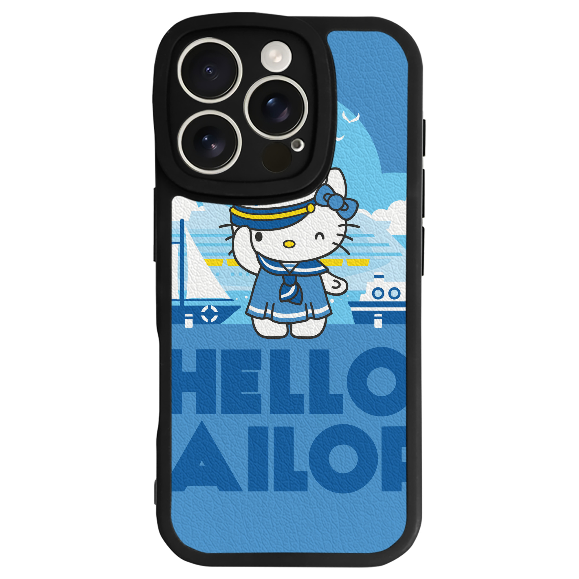 （画像用） Hello Kitty ハローキティ 【iPhone 16シリーズ対応】シリコンスマホケース（レザー調） 材質：シリコン